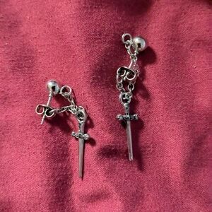Ear Jacket Sword Earrings